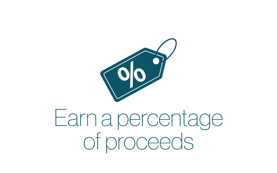 Earn a percentage of proceeds