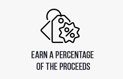 Earn a percentage of proceeds